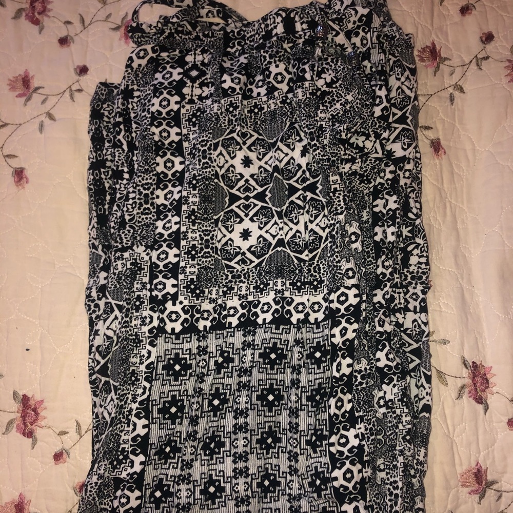 Black and White Patterned Pants